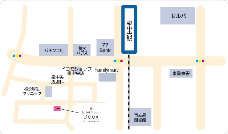 バレエスタジオドゥ/近隣地図